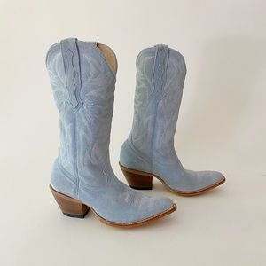 Iddlywind Charmed Life Blue Suede Western Boots